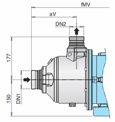 Industrial Pump-MXH32-48-Victaulic-ports - dimensions