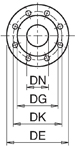 counter flange - dimensions
