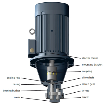 FOM Tankpump Gearpump sectional drawing